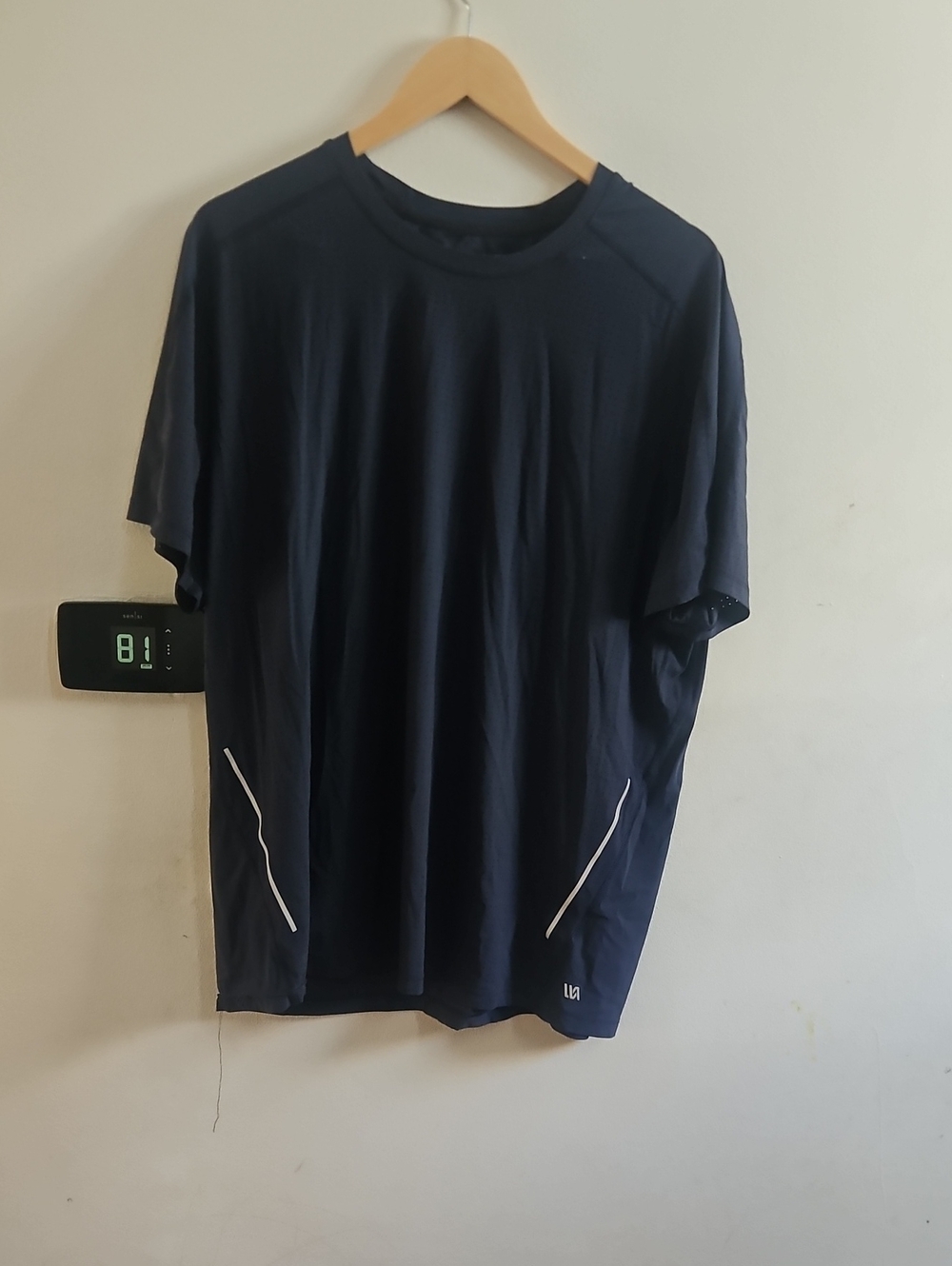 VRST Men's Short Sleeve Performance Tee in Navy with Reflective Accents